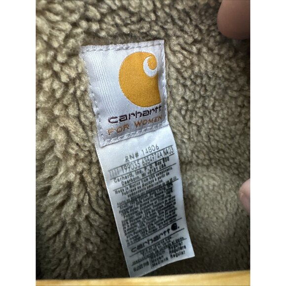 Carhartt Women's Sherpa Lined Canvas Work Jacket Medium WJ022 FHB Blue Size M - Picture 5 of 8